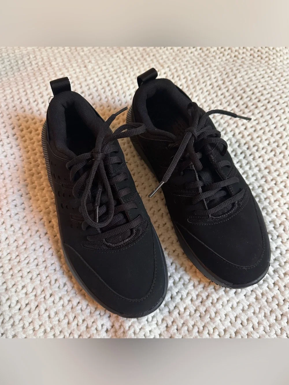 Crocs Women's On the Clock Work Sneaker Triple Black 7.5 athletic shoes non slip